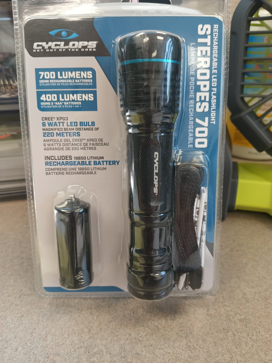 cyclops 400-lumen rechargeable flashlight Cyclops flashlight 700 Lumens– Delta Tactical Training Group